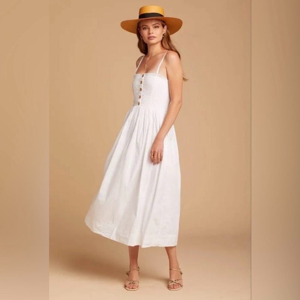 Free People Lilah Pleated Midi Dress Size XS - Picture 2 of 14
